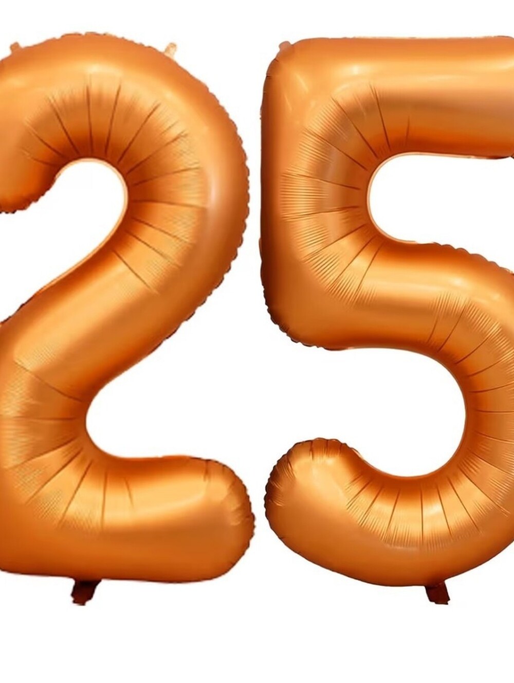 Orange 25 Number Foil Balloons - Party Decoration